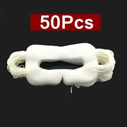VR Eye Mask Covers - 100/50 Pack, Disposable, Sweat - Absorbent, Breathable Face Protection (White 50PCS)