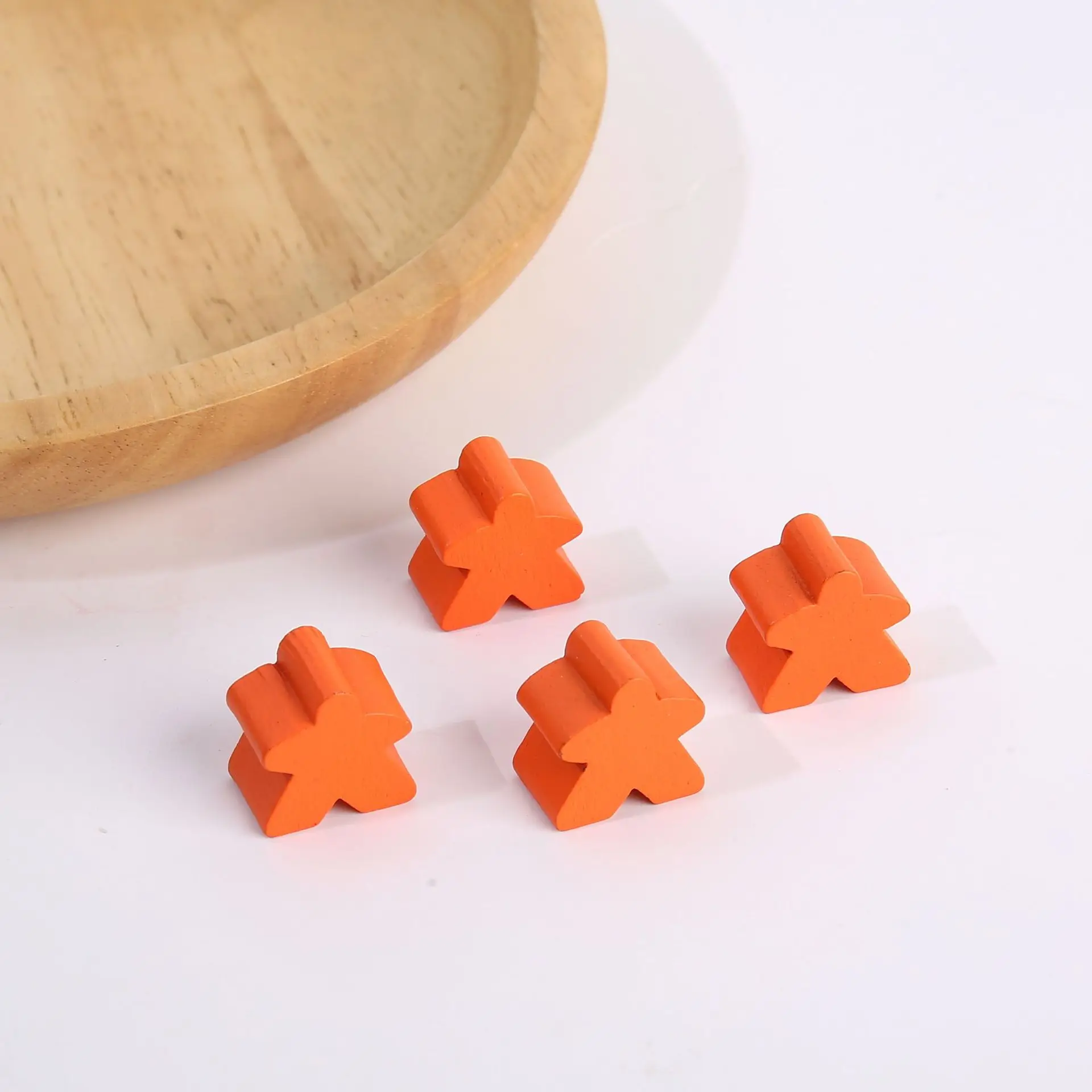 12PCS Wooden Humanoid Meeples Pawn Chess Pieces 12 Colors