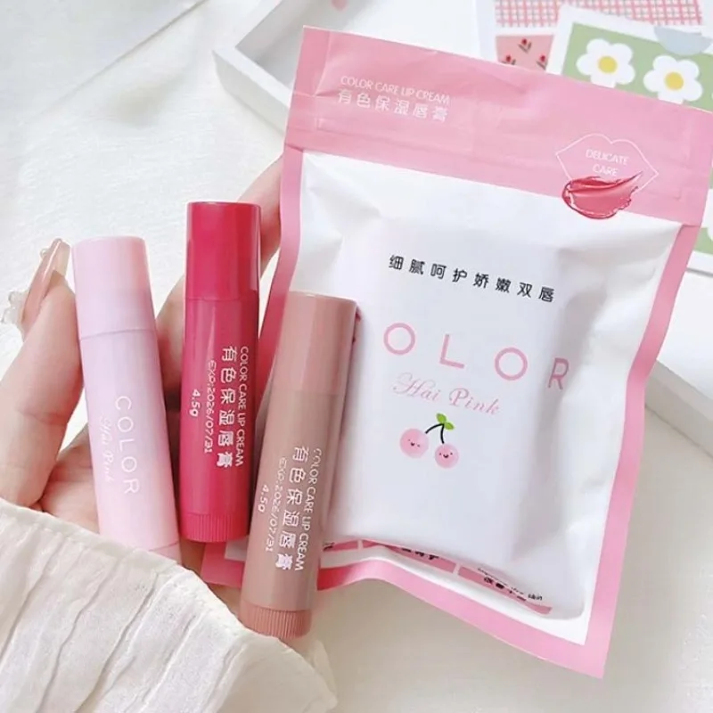 3-teiliges Water Glow Lippenöl-Set, langlebig, feuchtigkeitsspendend, Anti-Trocknung, aufpolsternd, farbiger Lippenbalsam, Lippenstift, Make-up-Set zum Verblassen der Lippenlinie – Detail 2