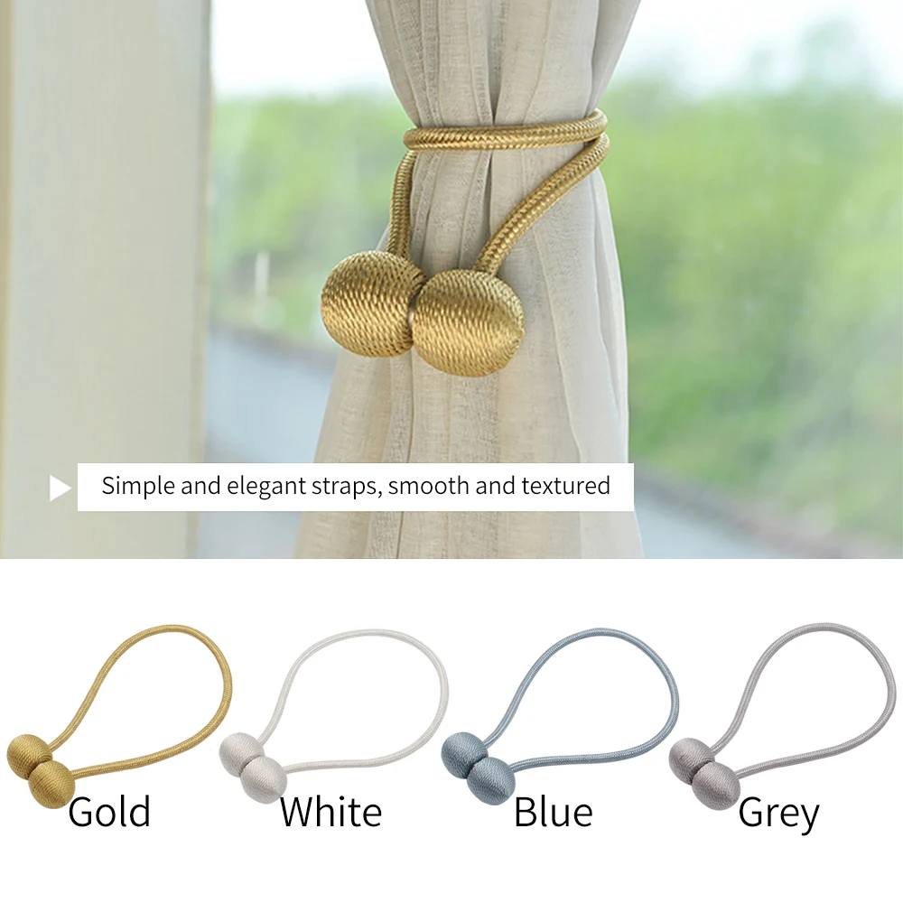 1Pcs Magnetic Curtain Tieback Clip Curtains Buckle Holder Decorative Home Polyester Curtains Accessories curtain clips curtain tiebacks curtain holder curtain buckle
