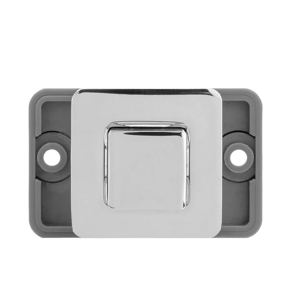 

Lockset Button Catch Lock Black Caravan Latch Knob Chrome Lock Cupboard Door Motorhome Cabinet Camper Practical