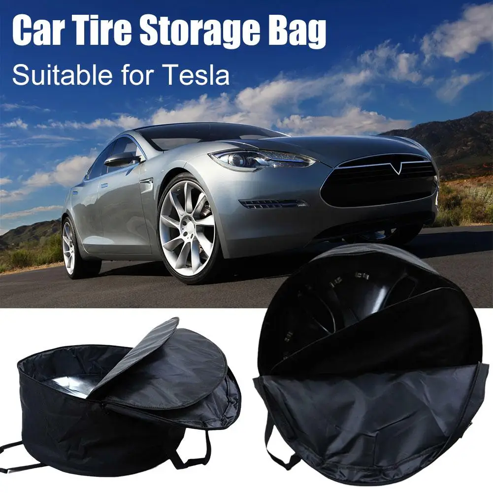 Wheel Cover Storage Bag Hubcaps for Tesla Model Y 18 Inch 19 Inch Tire Tire Cover Case Hub Cap Portable Carrying Organizer Bag