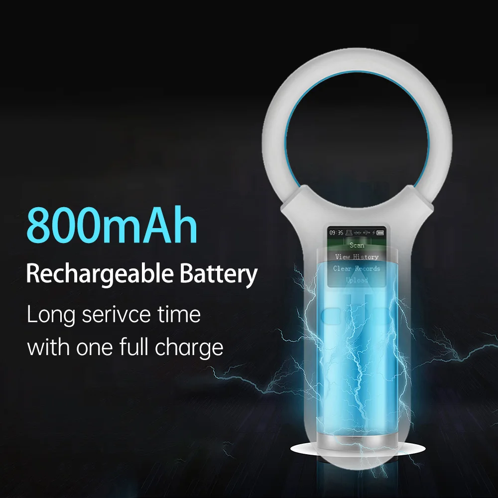 【New】W91A 1.44 inch TFT LCD Screen FDX-B ISO11784/85 Dog Cat Chip Handheld Chip Reader BT+USB+2.4G Support 500 Informations