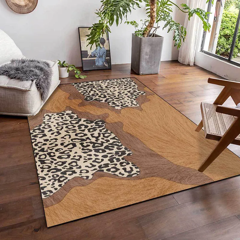 

Nordic Carpet for Living Room Modern Large Leopard Bedroom Area Rug Anti Slip Hallway Sofa Floor Mat Entrance Doormat Home Decor