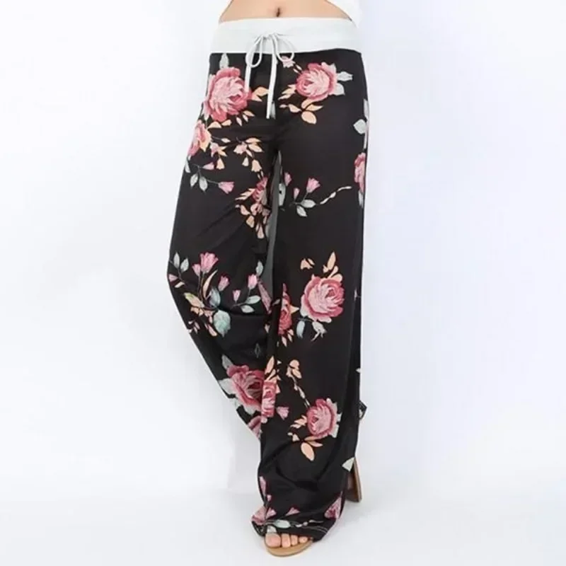 Plus Size Wide-Leg Drawstring Lounge Pants