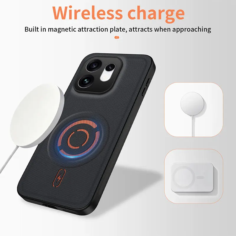 High-End Fabric Magnetic Wireless Charging Phone Case