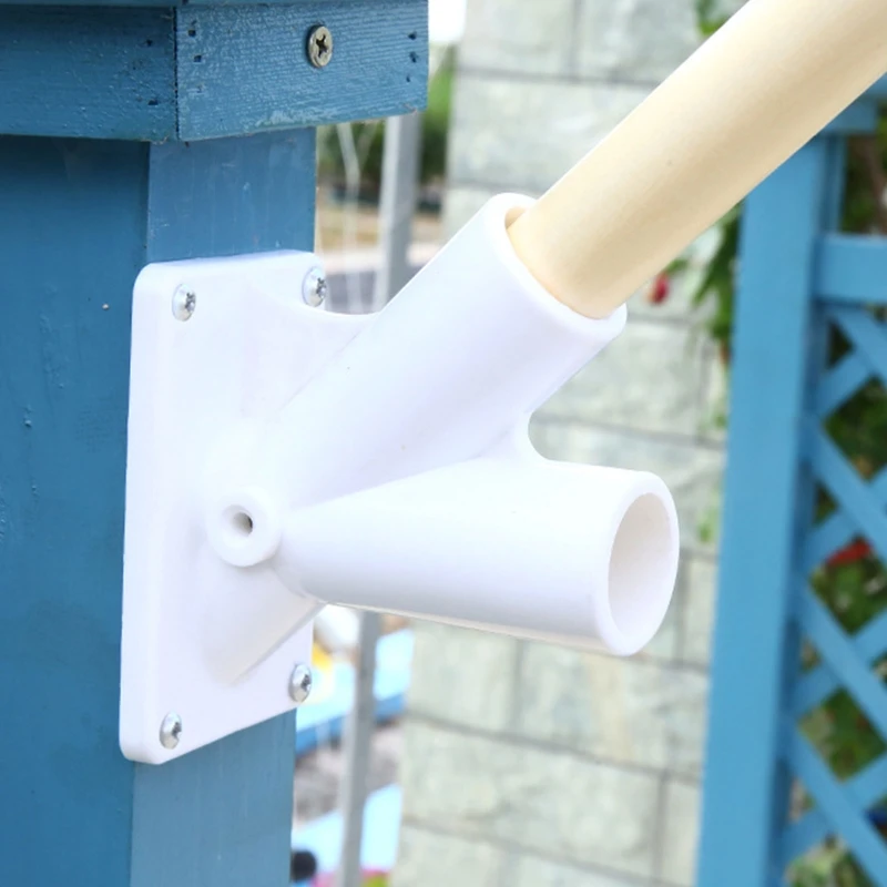 Wall Mount Flagpole Holder Bracket Fixing Bottom Base Easy to Mount Rack for Home Bedroom Living Room Wall Decoration B03E