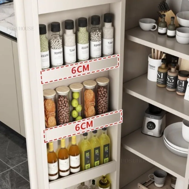 Solid Wood Multifunctional Wabi-sabi Sideboards Kitchen Snack Storage Cabinet Household High Cabinet Wall Side N
