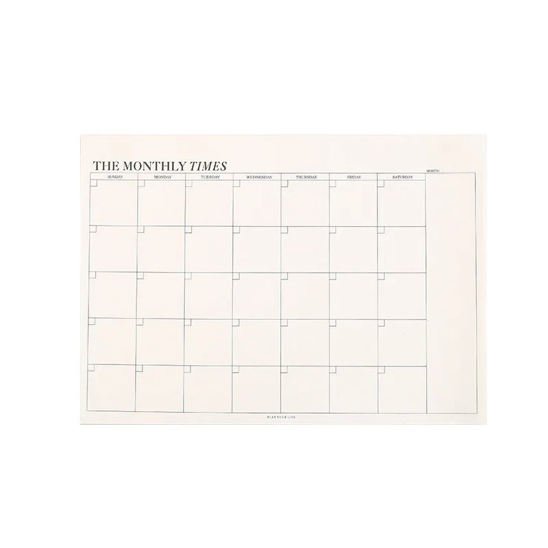 Deluxe Undated Weekly & Monthly Planner Notebook | Elegant Korean Stationery