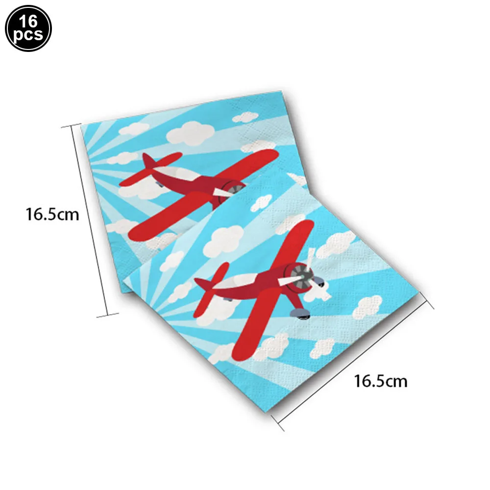 Aviation Adventure Birthday Party Supplies - Airplane Themed Plates & Napkins