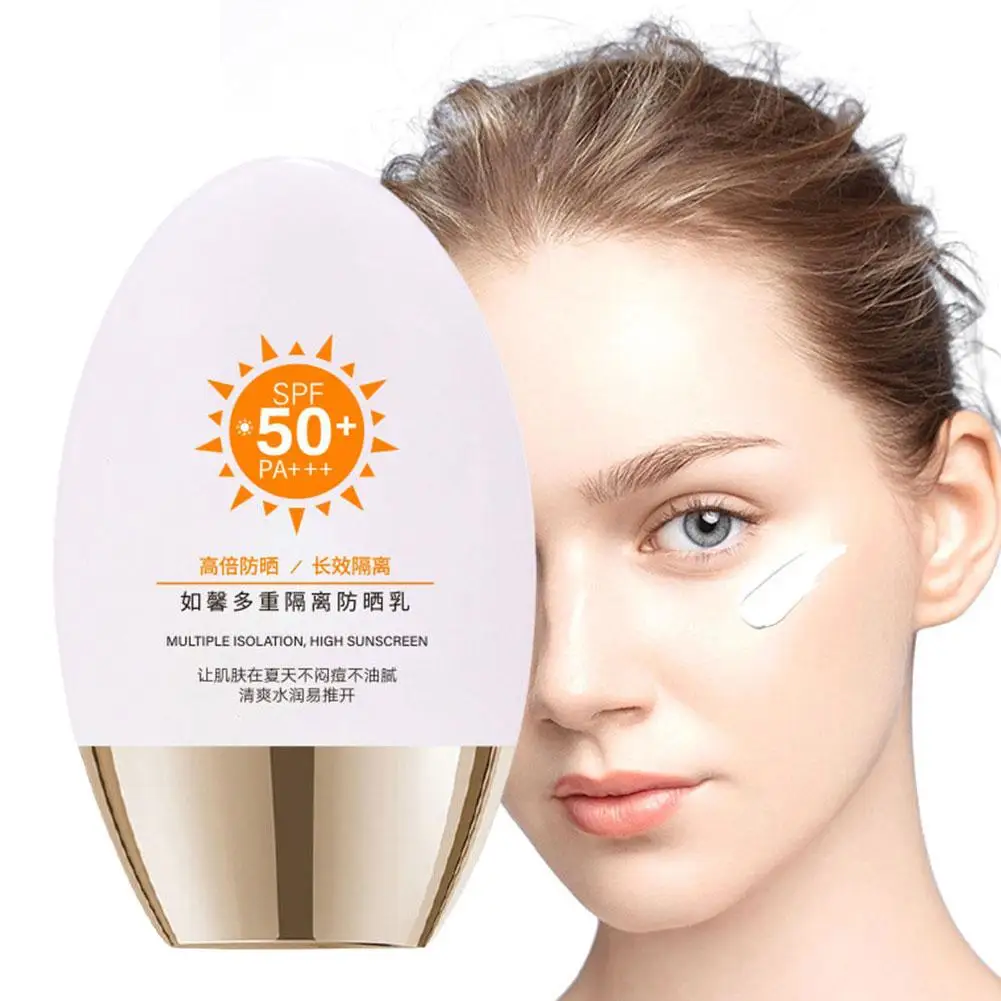 Sunscreen Refreshing Oil Control Facial Sunscreen SPF50+ UVB UVA Effective Isolates Ultraviolet Rays Protects 50g