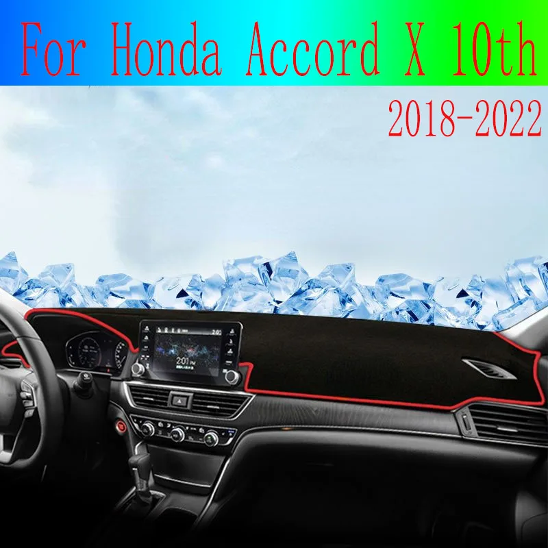 For Honda Accord X 10th 2018 2022 Car Dashboard Cover Mat Sun Shade Pad
