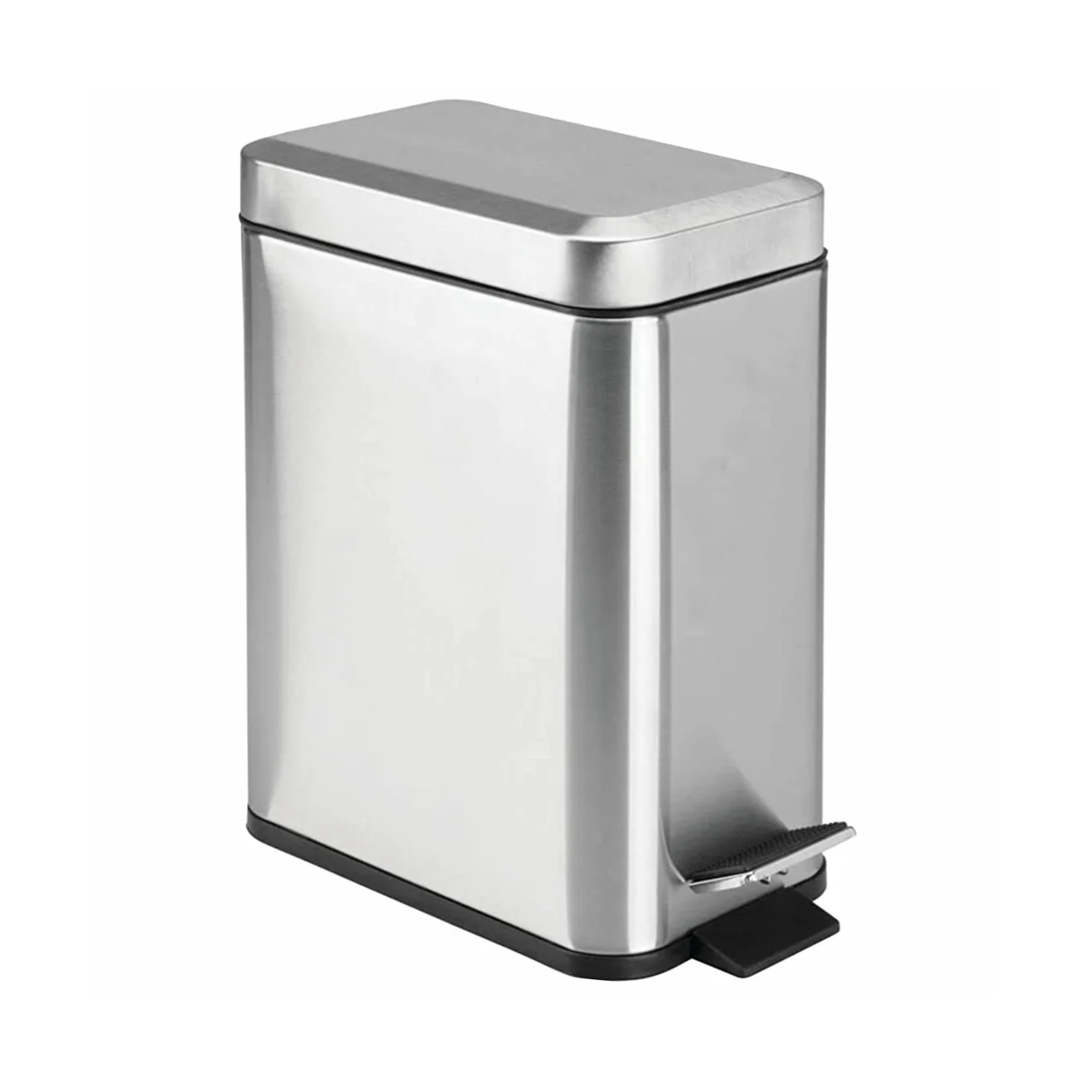 

Soft Close, Rectangular Bin 5L with Liner and Lid, Use As Mini Garbage Basket, Slim Trash Can, or Decor in Bathroom