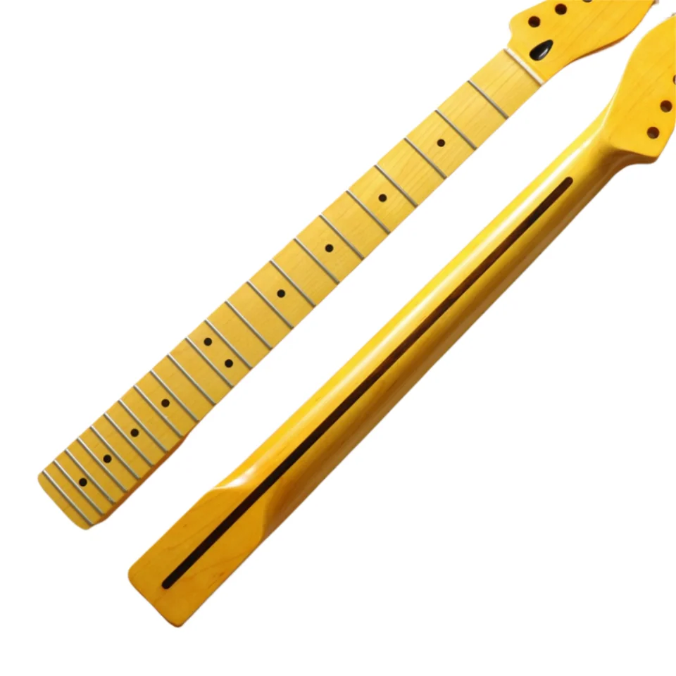 

Height Replica F Model Electric Guitar Neck Canadian Maple Tele Neck 22 Frets Light Yellow/Natural Grip