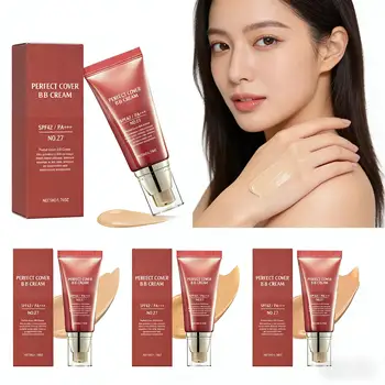 Perfect Cover Bb Cream Brightens Complexion Covering Skin Blemishes Lasting Lightweight Hydrates Moisturize Concealer Corrector