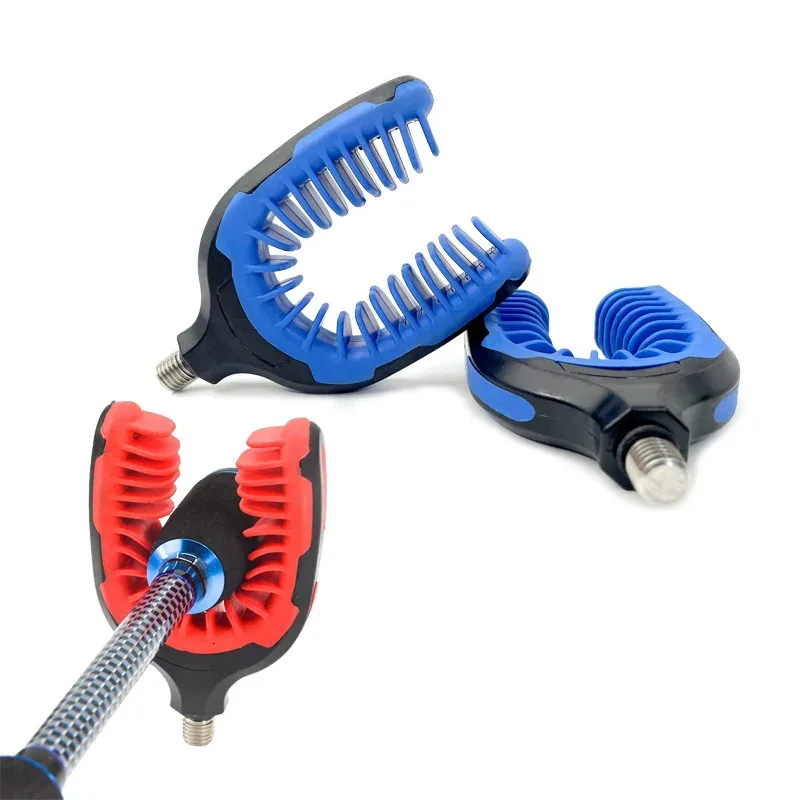 BRAVMACK Fishing Rod Holder Rest Gripper Head Thread Prevent Slipping Tackle Fishing Gripper Rest for Rod