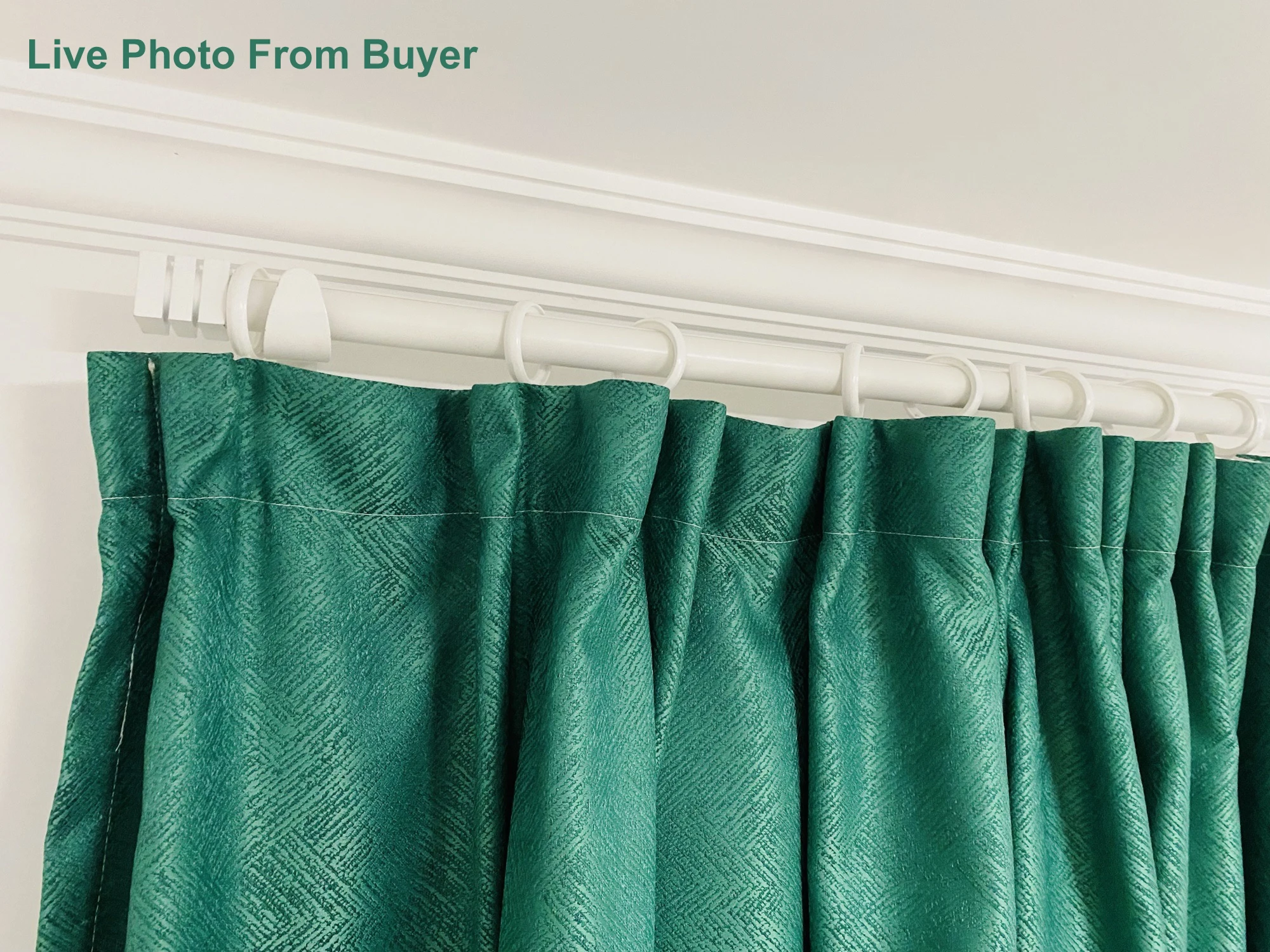 Customized Chinese Classic Black Square Decorative Head Silent Double  Curtain Rods For Windows 1.6MM Thickened Aluminum Alloy - AliExpress, image size:2000x1500