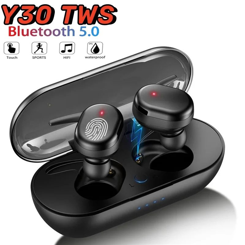 

2023 Y30 TWS Bluetooth earbuds Earphones Wireless headphones Touch Control Sports Earbuds Microphone Music