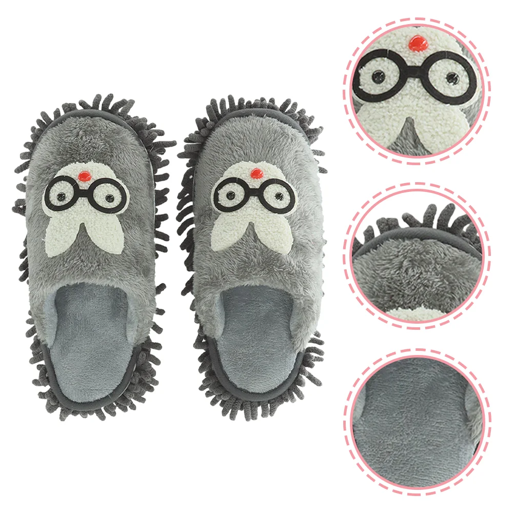 

Mop Slippers Cartoon Mopping Cute Detachable for Floor Cleaning Chenille Washable