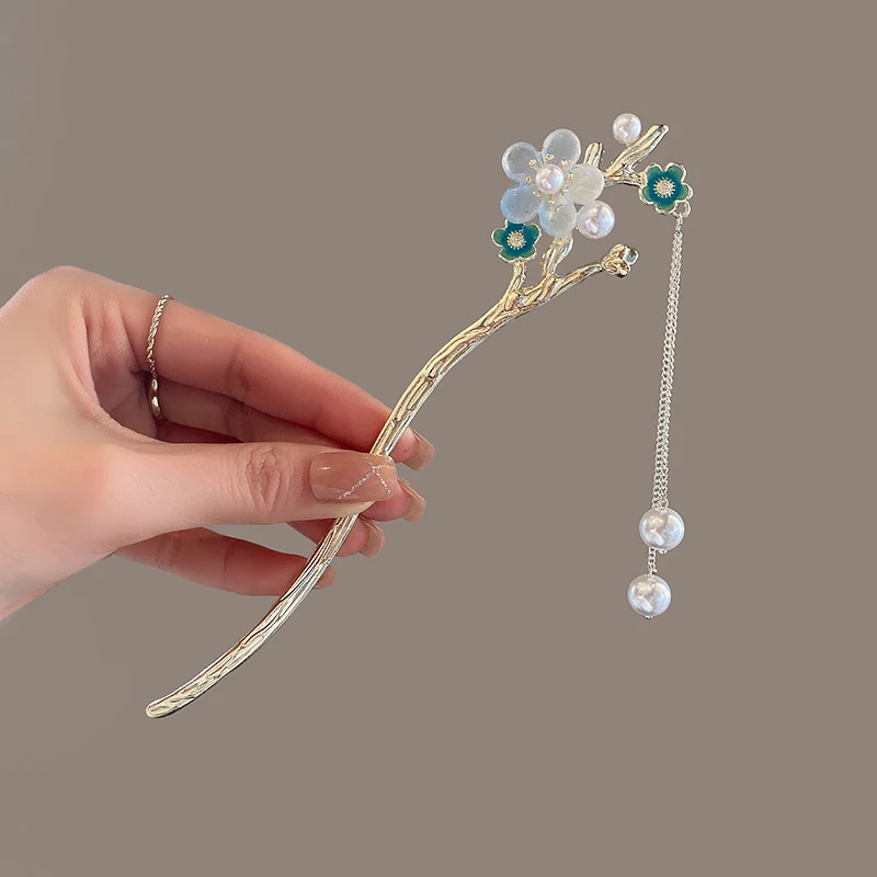 Metall Haarstick Vintage – Chinesische Haarnadel Mit Strass Für Hochsteckfrisuren & Dutt