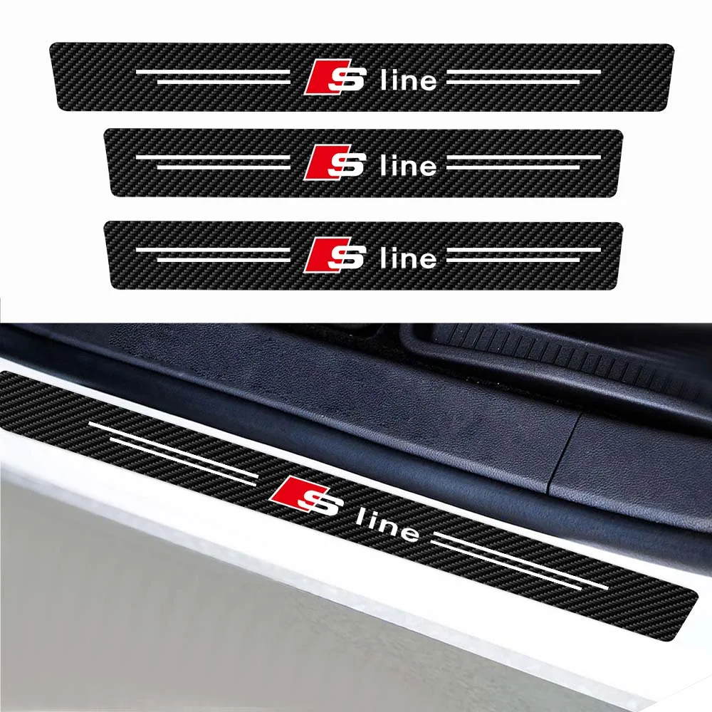 Premium Car Door Sill Protector Stickers - Set of 4 Auto Accessories