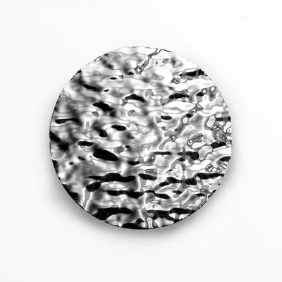 Round Corrugated Mirror Metal Background Wall Decoration, Stainless Steel Pendant, Living Room, Bedroom, Villa Wall Decoration 6