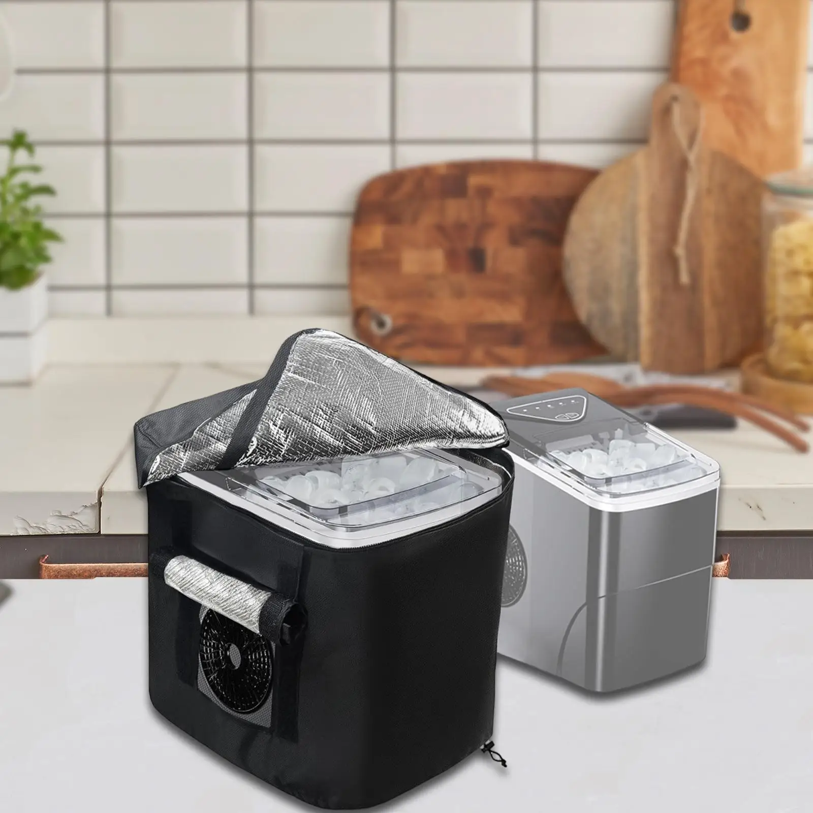 Countertop Ice Maker Cover Universal Ice Maker Insulation Cover for Garage Bread