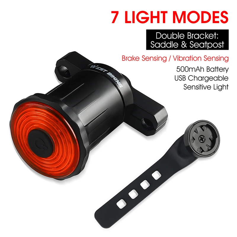Luce Posteriore Bici LED Smart Sensing | Frenata Automatica USB Ricaricabile | Impermeabile IPX6 - 3