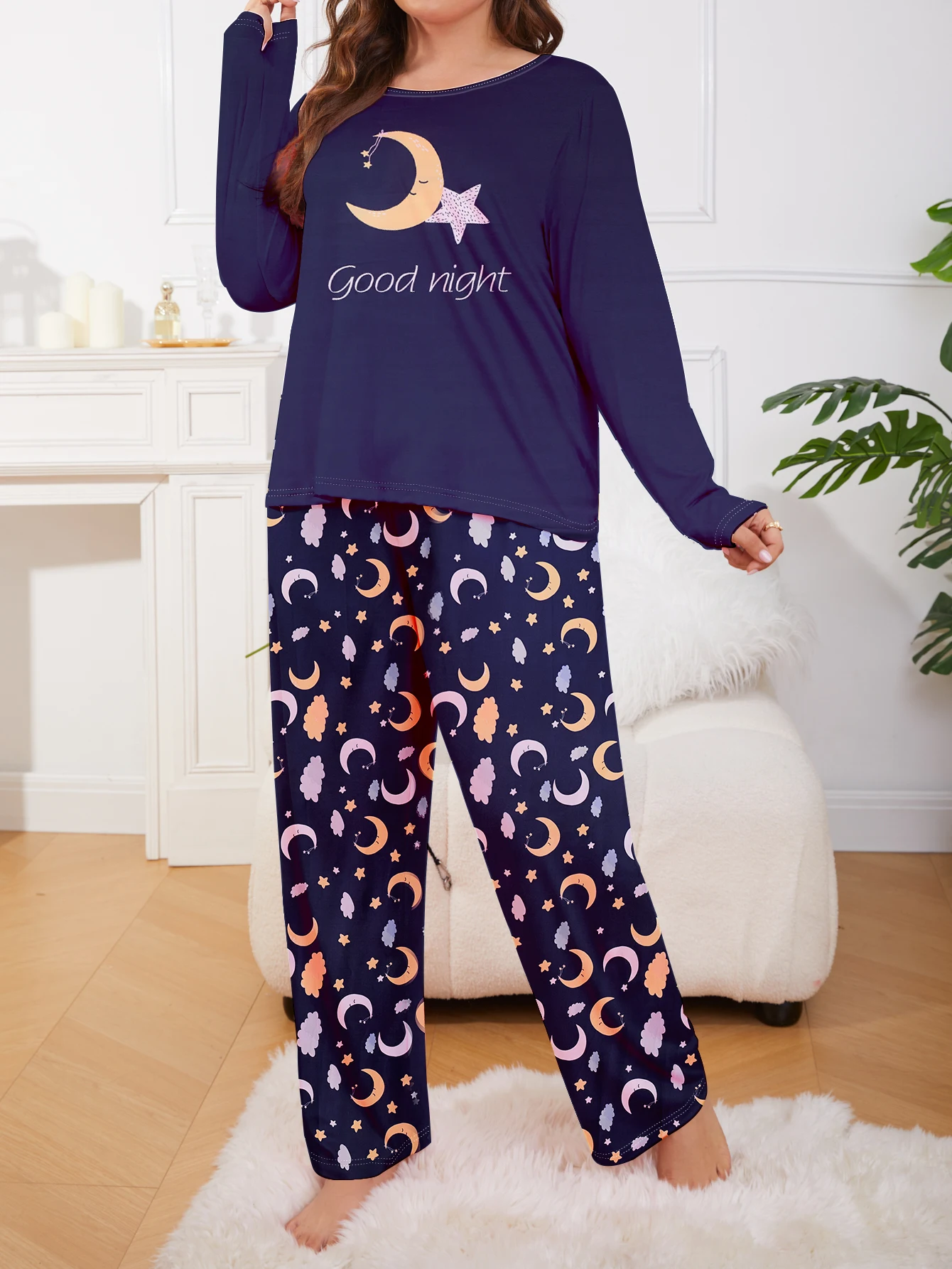 Milk silk material pajamas, home clothes, plus size short sleeved pants set, can be worn externally in sizes 1XL-5XL
