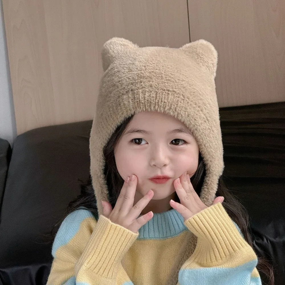 Kids Winter Hat Bear Ear Protection Cold Proof