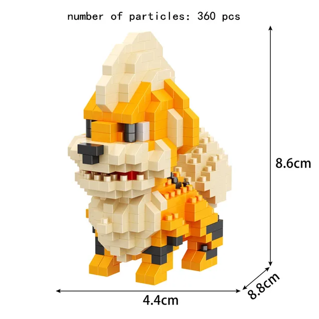 TAKARA TOMY 41 styles Pokemon Pikachu Building Blocks 3D DIY Educational Model Ornament Mewtwo Micro Small Assembled Block Brick 7071
