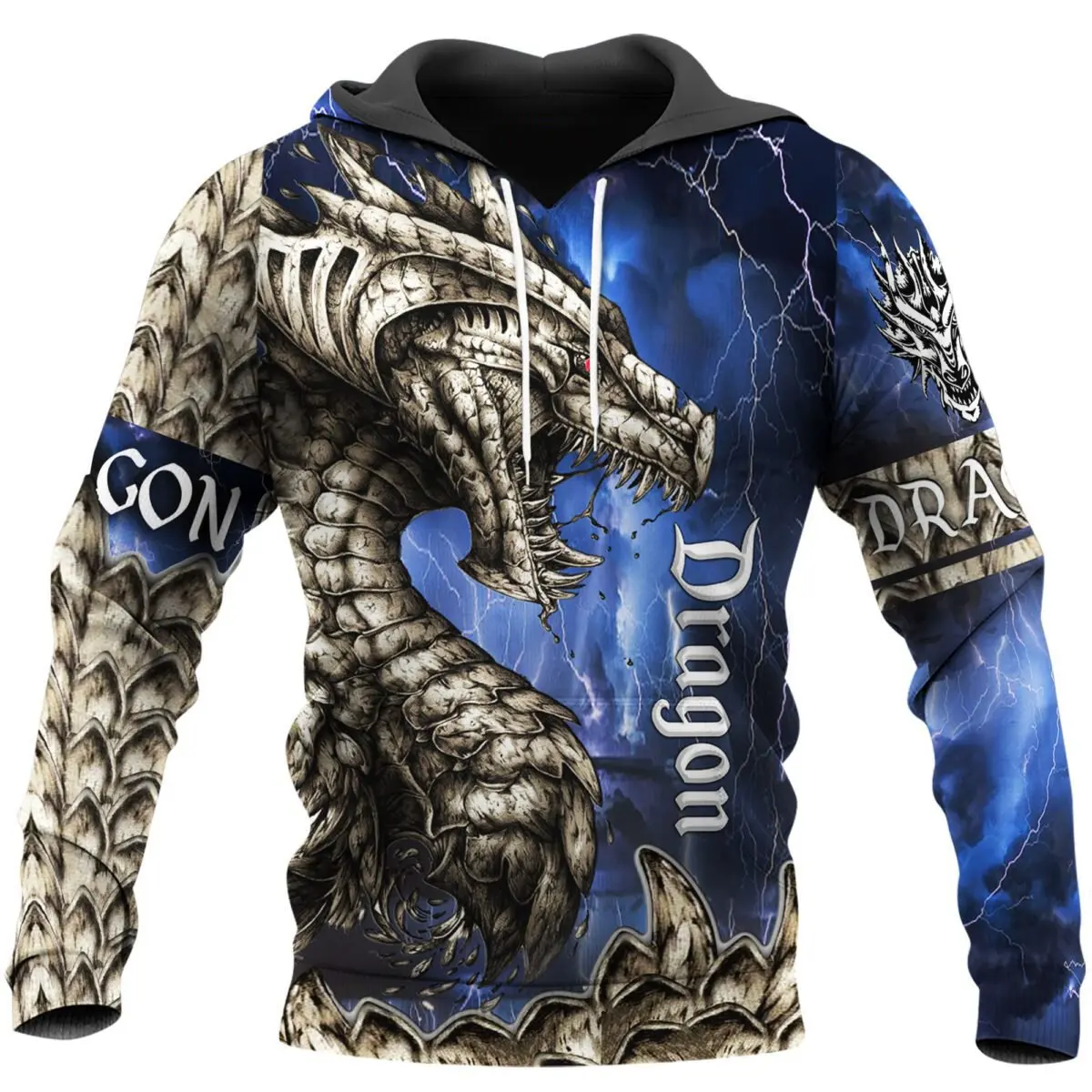 

Толстовка унисекс с 3D принтом дракона и тату-шторма, роскошная мужская толстовка, уличный пуловер на молнии, повседневная куртка, спортивный костюм-288