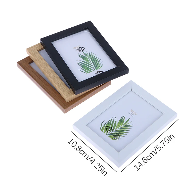 1PcWoodenPhotoFrameForWallHangingWoodPictureFrameStandFor