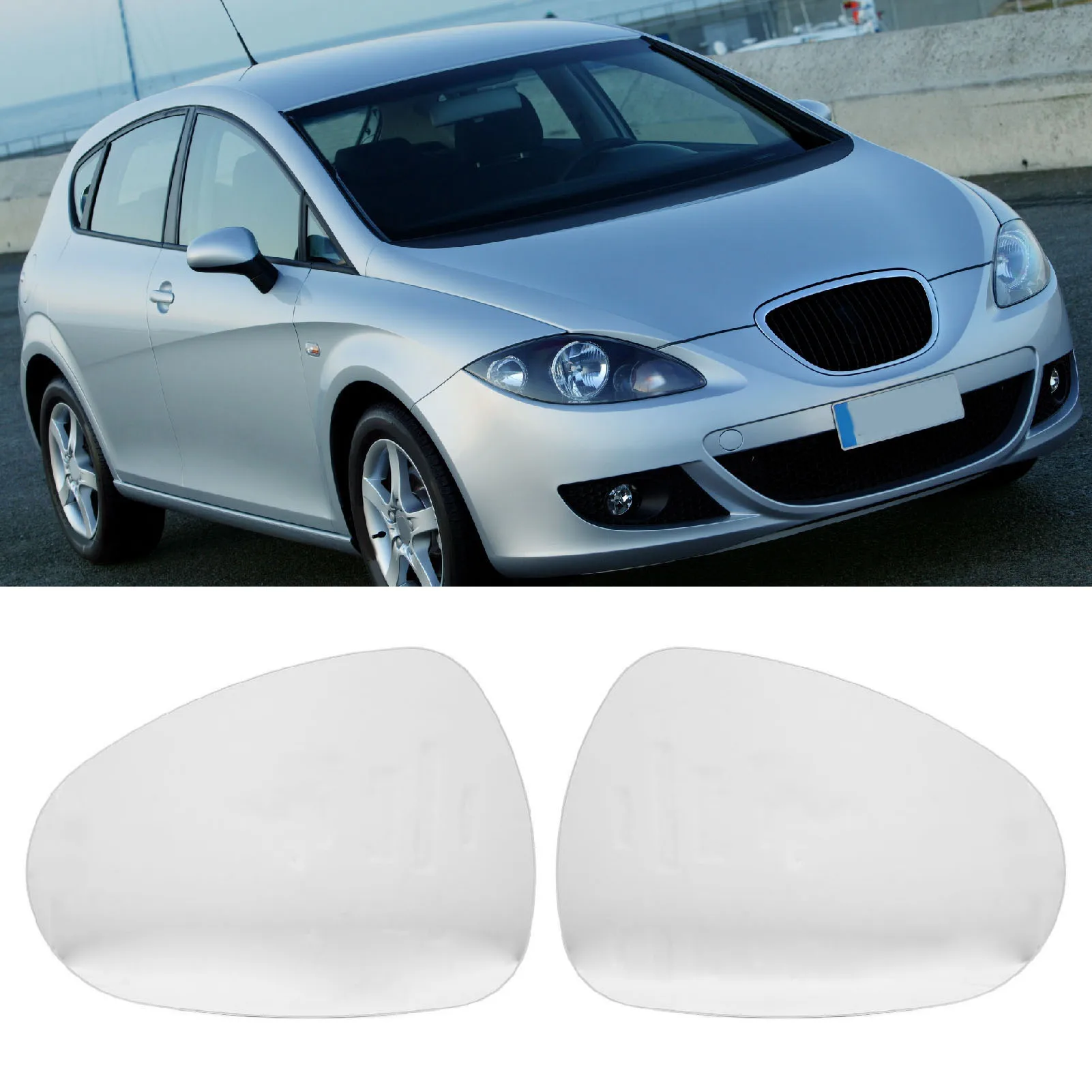 1 Pair of Side Mirror Glass Heated Rearview Mirror Glass 6J0857521 