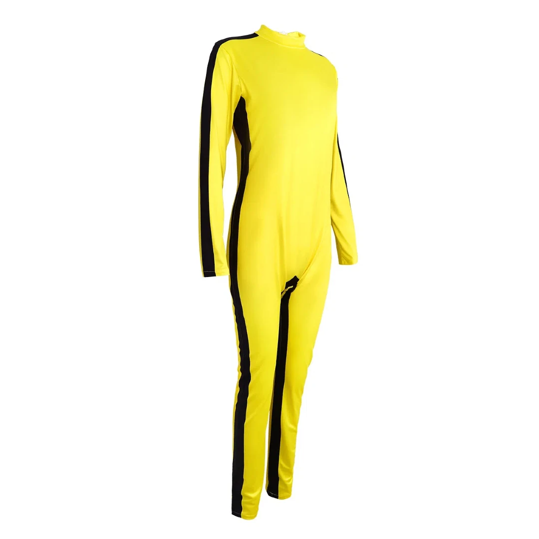 Unisex Retro Martial Arts Yellow Jumpsuit Costume