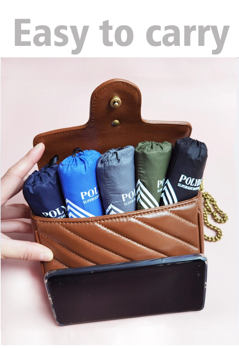 Eco-Friendly Reusable Nylon Tote Bag - Large, Portable, and Waterproof