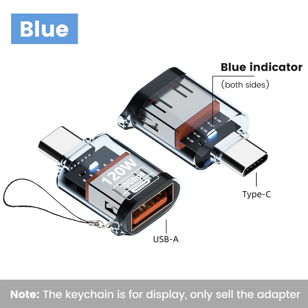 Olaf 120W Type C To USB A OTG Adapter USB 3.2 to Type C Fast Charging Connector For iPhone 15 16 Macbook iPad Huawei P60Xiaomi
