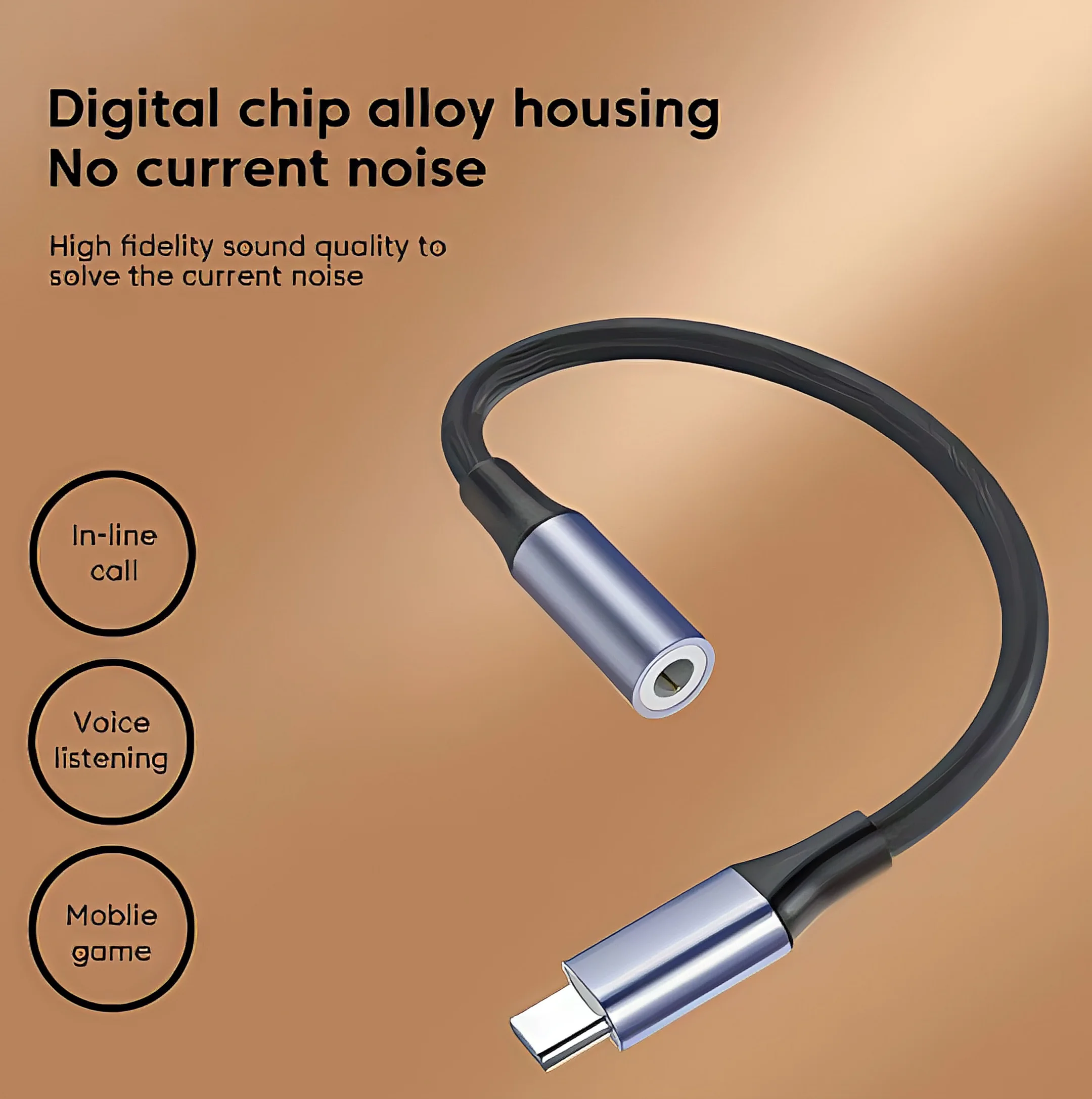 USB 타입 C - 3.5mm 잭 이어폰 어댑터 USB-C 3.5mm 오디오 케이블