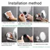 Plastic Self Adhesive Wall Hang Round Vacuum Suction Folding Makeup Supplies Vanity Mirror Shave Mirrors Bath Mirrors 5