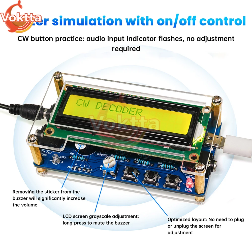 Beginner DIY Morse Code Decoder Kit - Circuit Board Assembly for Electronic Enthusiasts
