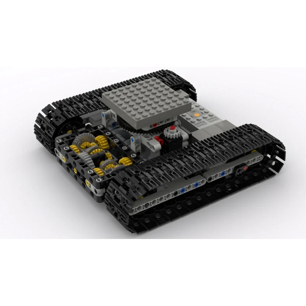 MOC-19788 Tank Steering Structure Gear Differential Hole Arm Beam Assembly Power Motor Control Small Particle Building Blocks 6