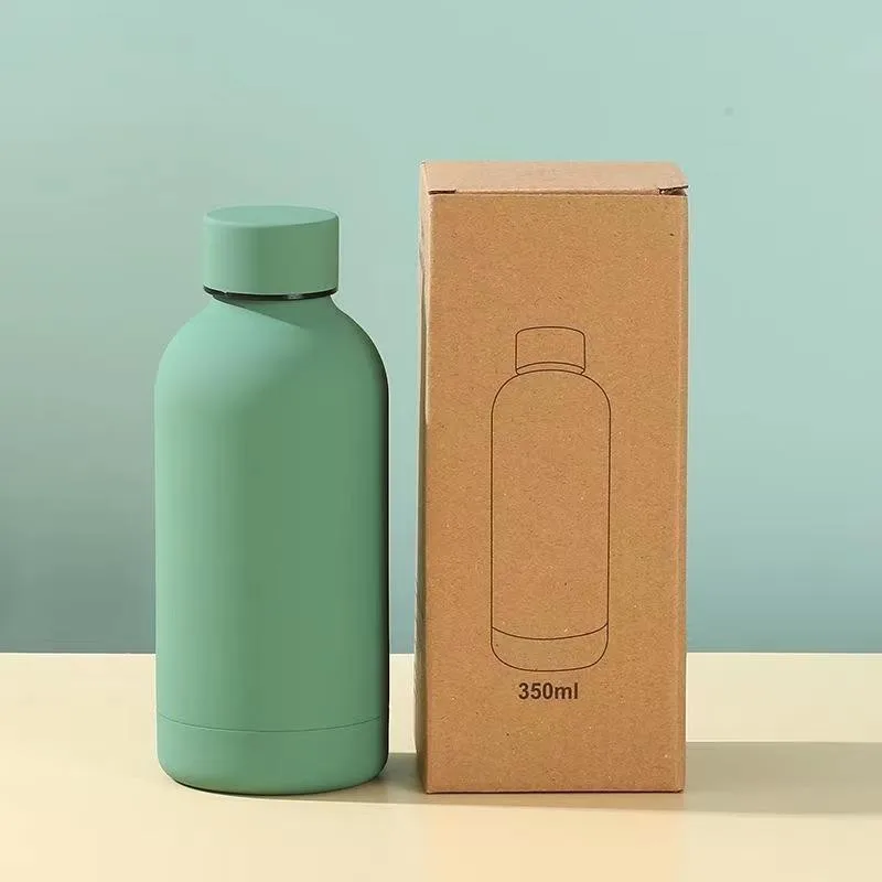 Termo pequeño americano de acero inoxidable, 350/500/750ml, Mini hervidor  deportivo, botella termo esmerilada - AliExpress