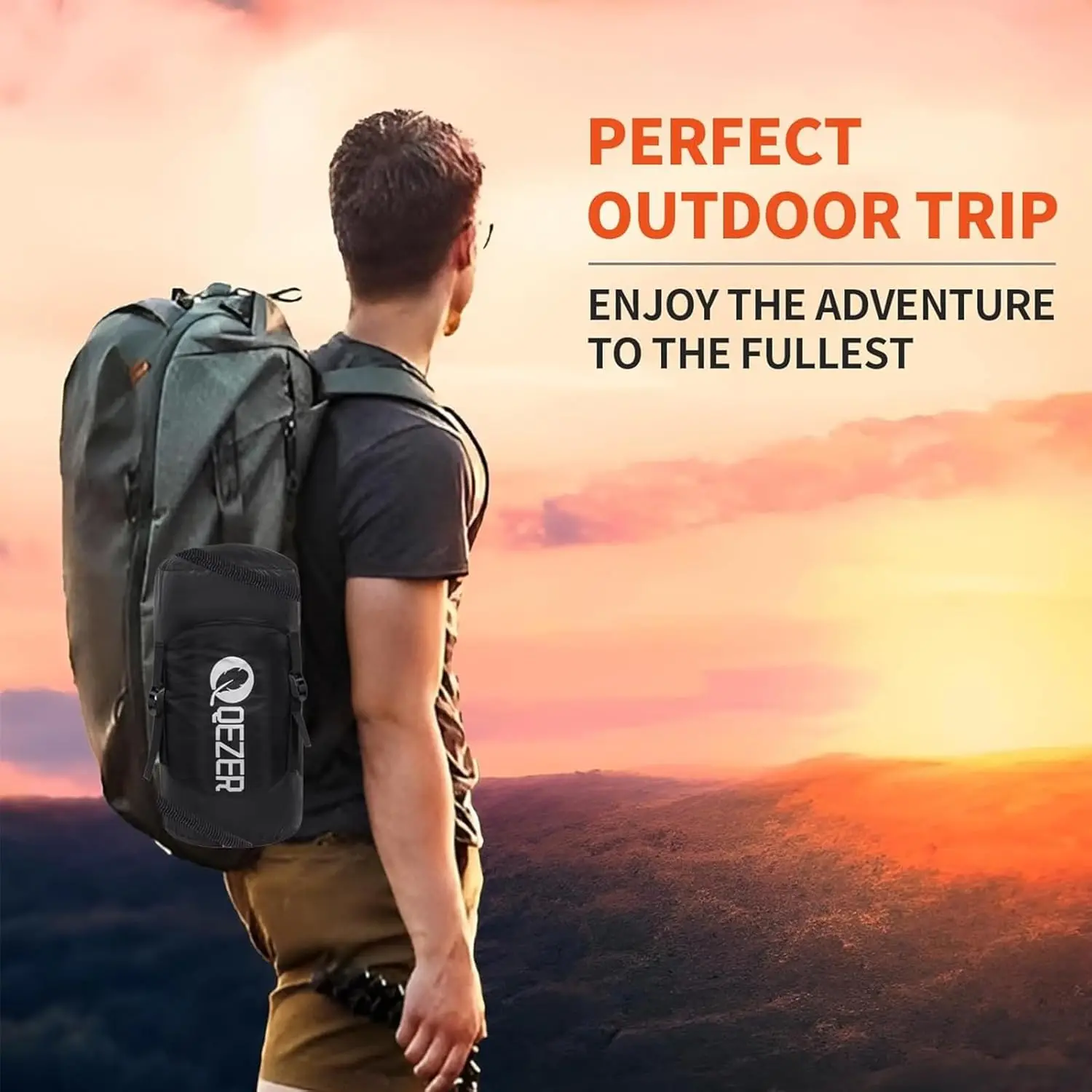 Sleeping Bag for Adults 600 Fill Power Cold Weather Bag Ultralight Sleeping with Compression Sack for Backpack