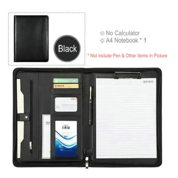 多機能a4会議レザーフォルダー、ビジネス文房具、契約ファイル