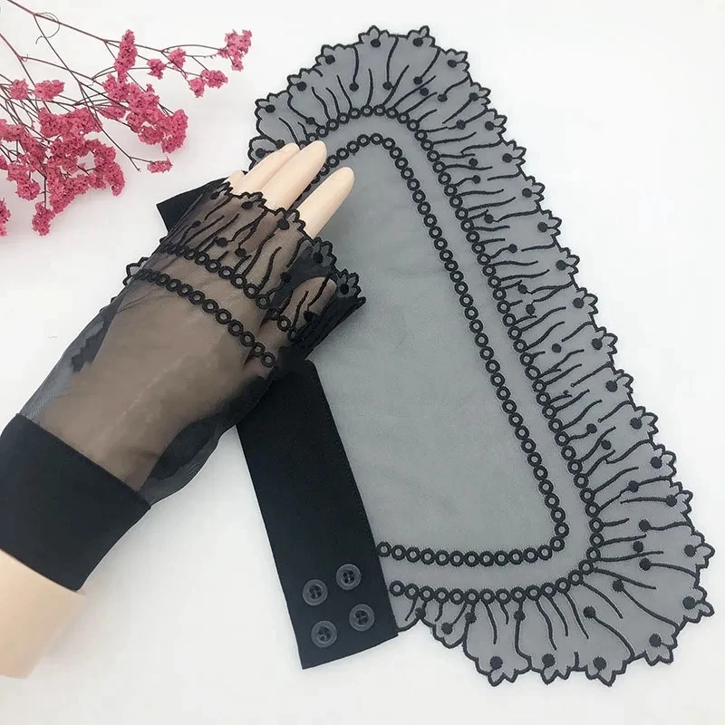 

manicure background for photos Embroidery Fake Sleeves Wristband Decorative Manicure hand photo cuffs nail Photographic Props