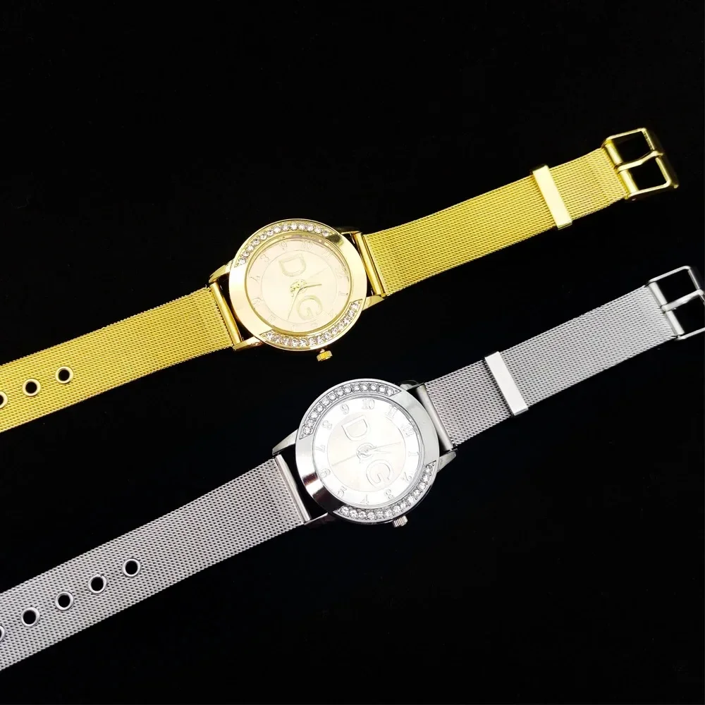 2025Hot Sale European Fashion Watch Women Luxury Brand DQG Quartz Watch Reloj Mujer Casual Stainless Steel Ladies Clock 5