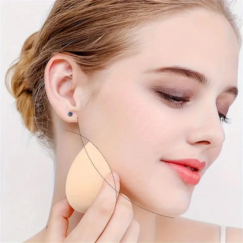 8pcs Hydrophilic Makeup Sponge Set - Egg Contour for Liquid/Powder | Latex-Free Wet&Dry Travel Kit Professional