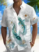Nouveau Hawaii printemps/été mode loisirs rue marche touristique plage imprimé complet ouvert manches courtes bouton chemise, XS-5XL 1