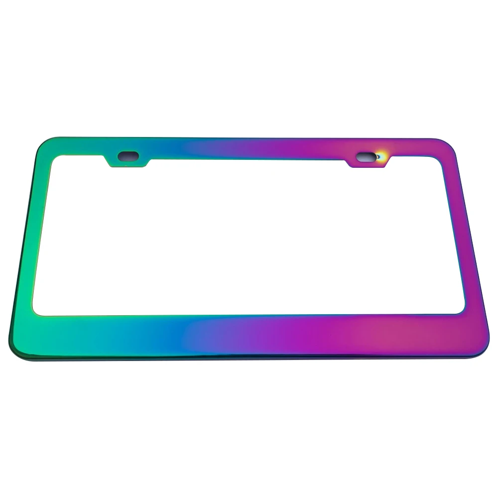 License plate frame Universal Colorful Stainless Steel Art Craft Aluminium Alloy Automotive Accessory