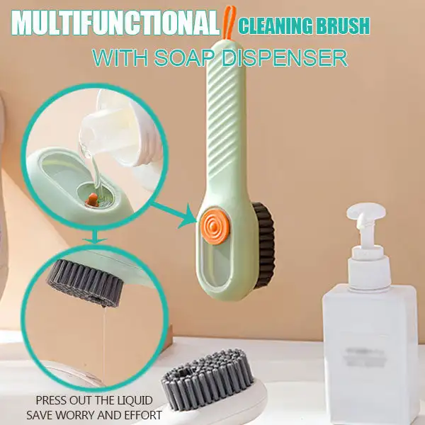 

Multifunctional Shoe Brush Automatic Liquid Cleaners Soap Dispenser Soft Cleaning Brush for Footwear Household Cleaning Tool